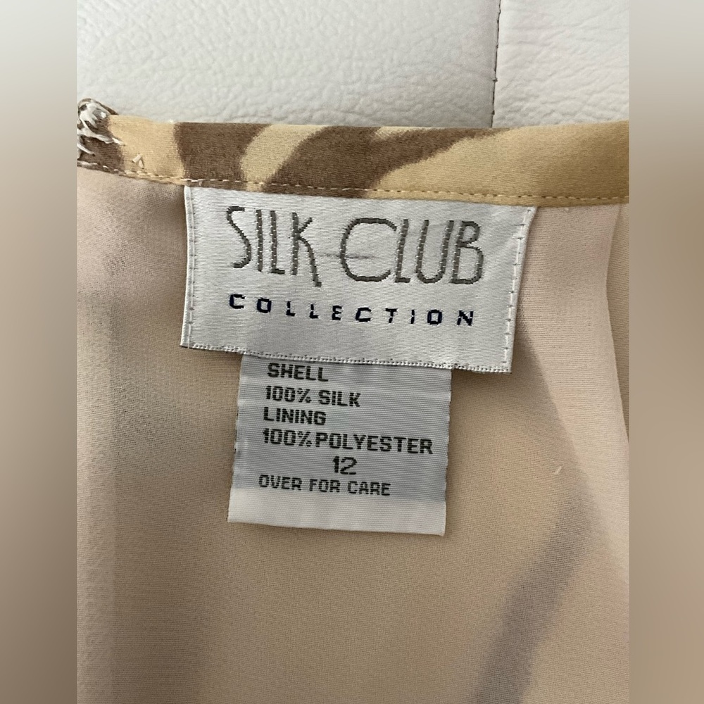 4/$25 Silk Club Silk Slip Lined Animal Print Zebra Frstive Maxi Skirt 12 - Picture 6 of 6